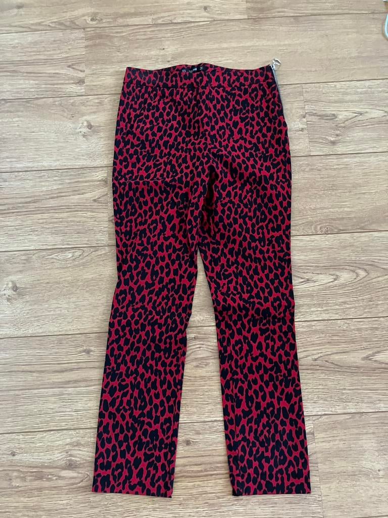 Rode panter luipaard broek Zara mt M, Ophalen of Verzenden, Zo goed als nieuw, Rood, Lang