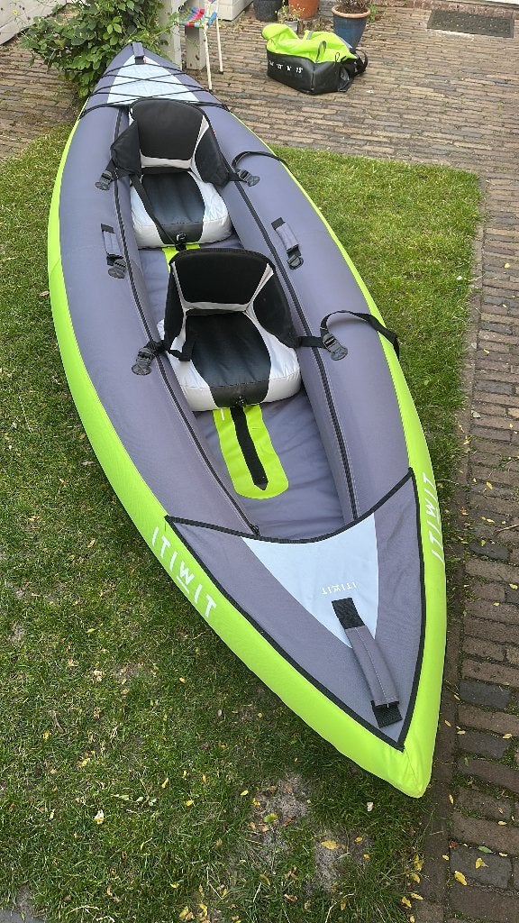 Te koop: Itiwit opblaasbare kano (Decathlon), Watersport en Boten, Kano's, Ophalen, Gebruikt, Kajak, Twee personen