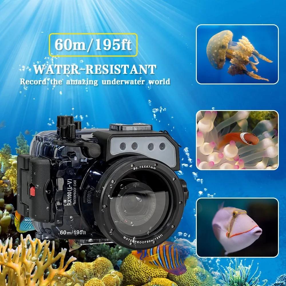 Nieuw onderwaterhuis voor Sony RX100 I-V, I II III IV en V, Audio, Tv en Foto, Fotografie | Onderwatercamera's, Ophalen of Verzenden
