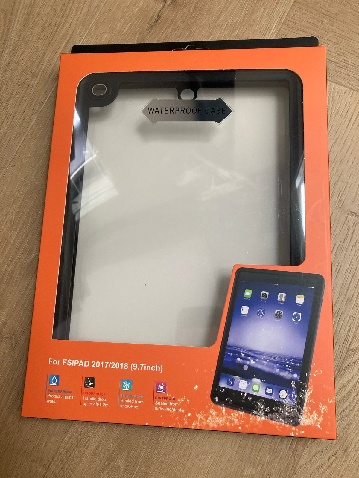 Waterdichte Hoes voor Apple iPad 9.7 (2017/2018) - Zwart, 10 inch, Apple iPad, Zwart, Nieuw