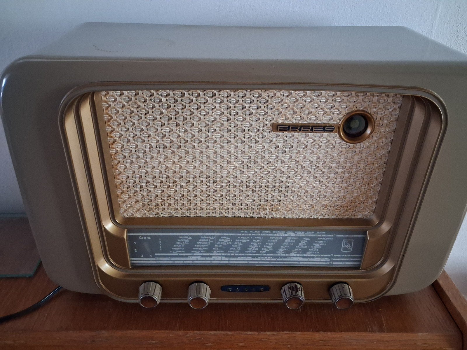 Vintage Erres buizenradio - Jaren '50 design, Ophalen, Gebruikt, Radio