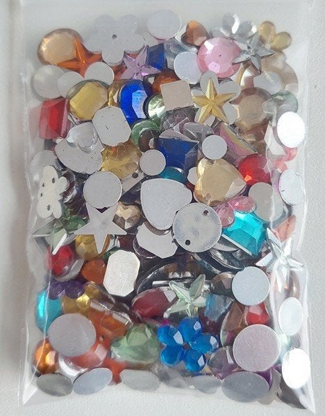 Strasstenen assorti in diverse maten en kleuren 20 gram, Overige merken, ., Nieuw, Ophalen of Verzenden