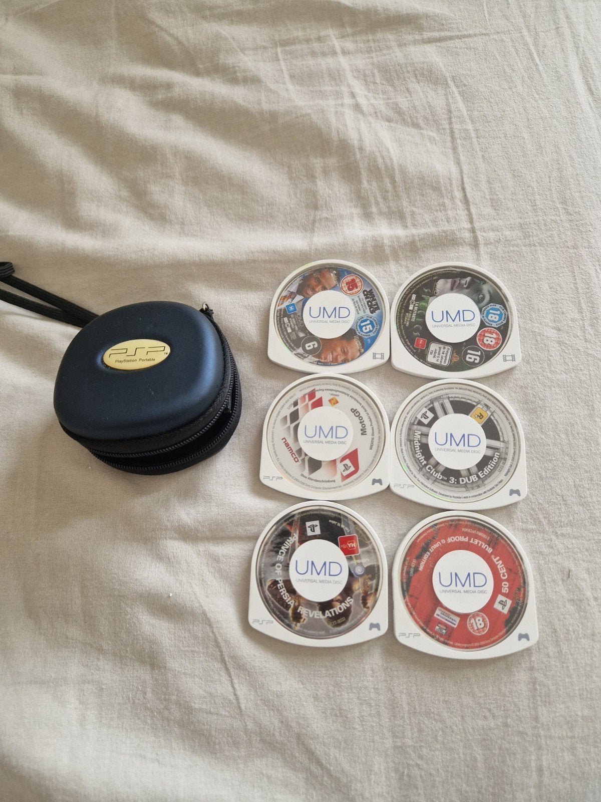 Psp games met opberg doosje, 1 speler, Ophalen, Zo goed als nieuw, Vanaf 16 jaar