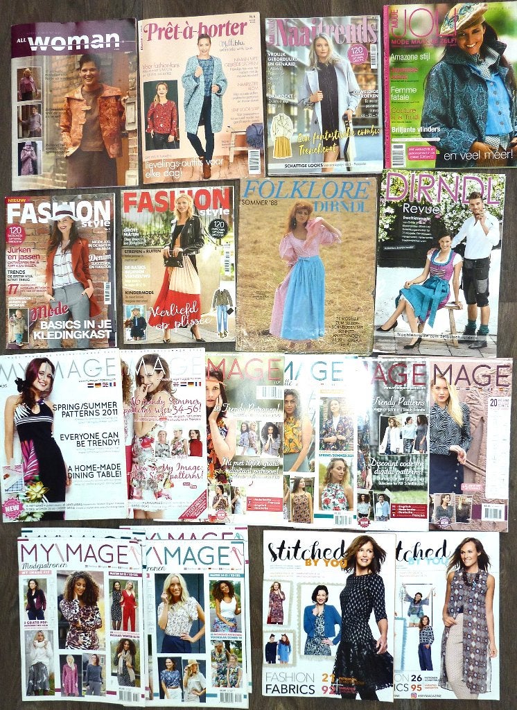 Pret-a-porter/Naaitrends/Fashion Style/Dirndl/My Image e.a., Hobby en Vrije tijd, Kledingpatronen, Overige typen, Vrouw, Zo goed als nieuw