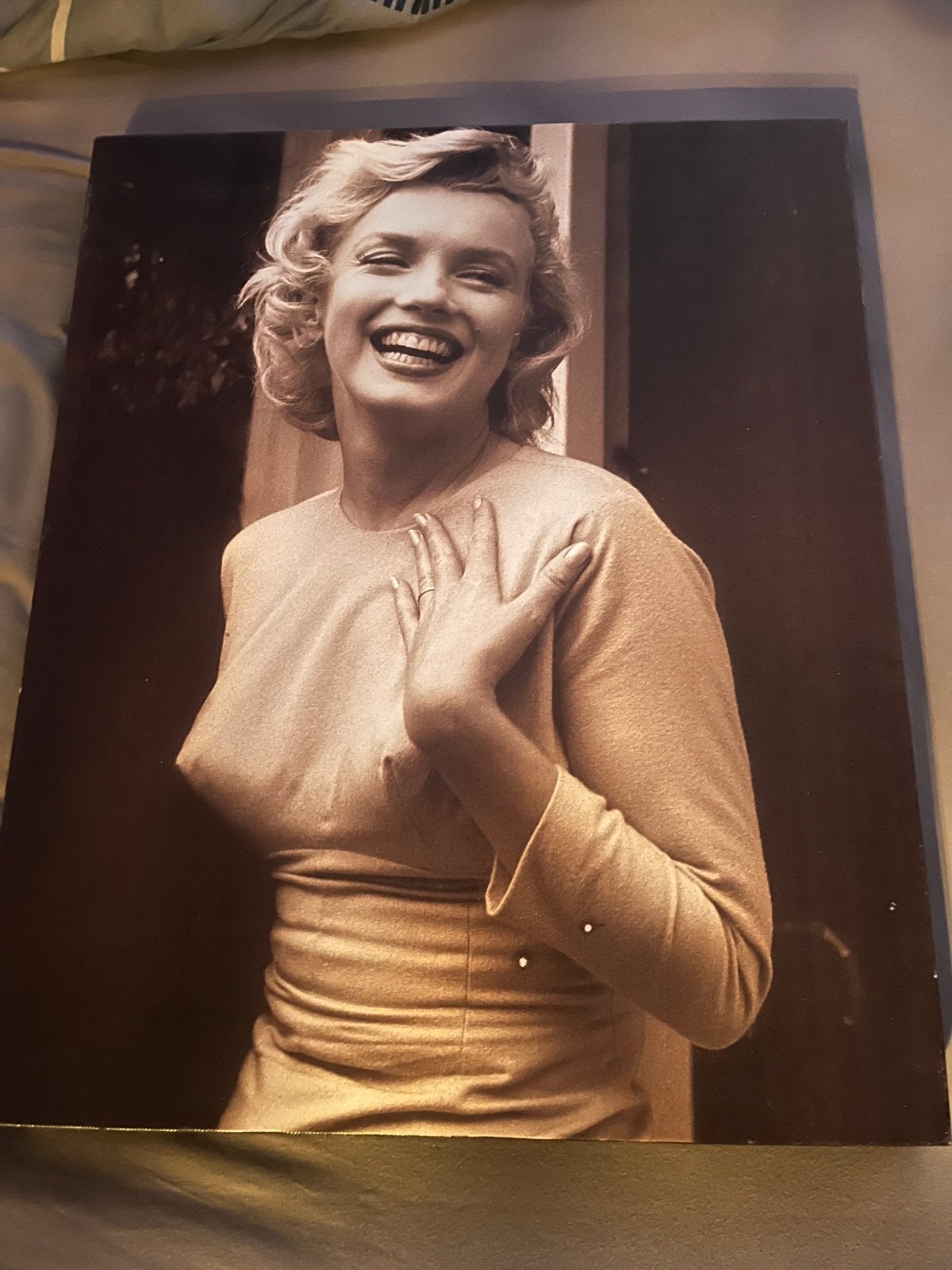 Prachtige vintage print op Canvas van Marilyn Monroe,, Ophalen, 50 – 75, Minder dan 50 cm, Zo goed als nieuw