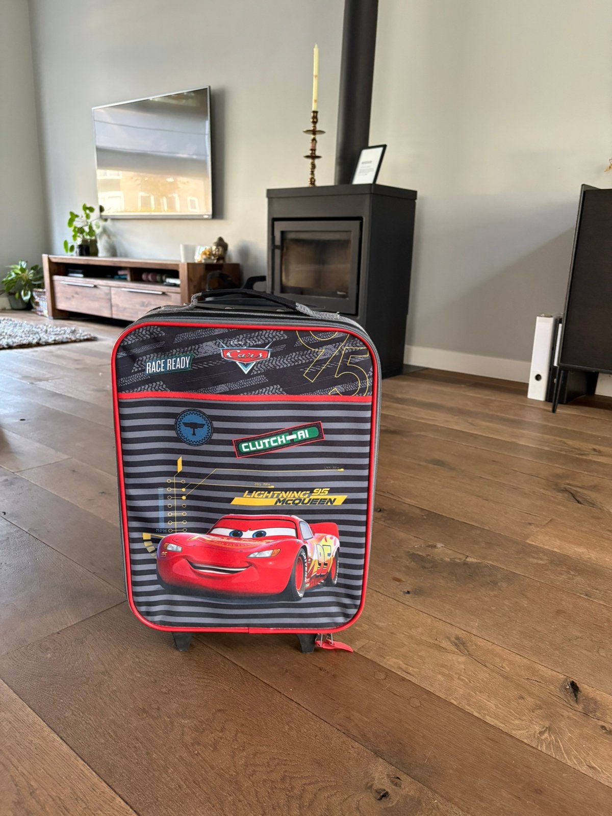 Kinder koffer cars, Sieraden, Tassen en Uiterlijk, Ophalen, Uitschuifbare handgreep, Hard kunststof, Minder dan 50 cm