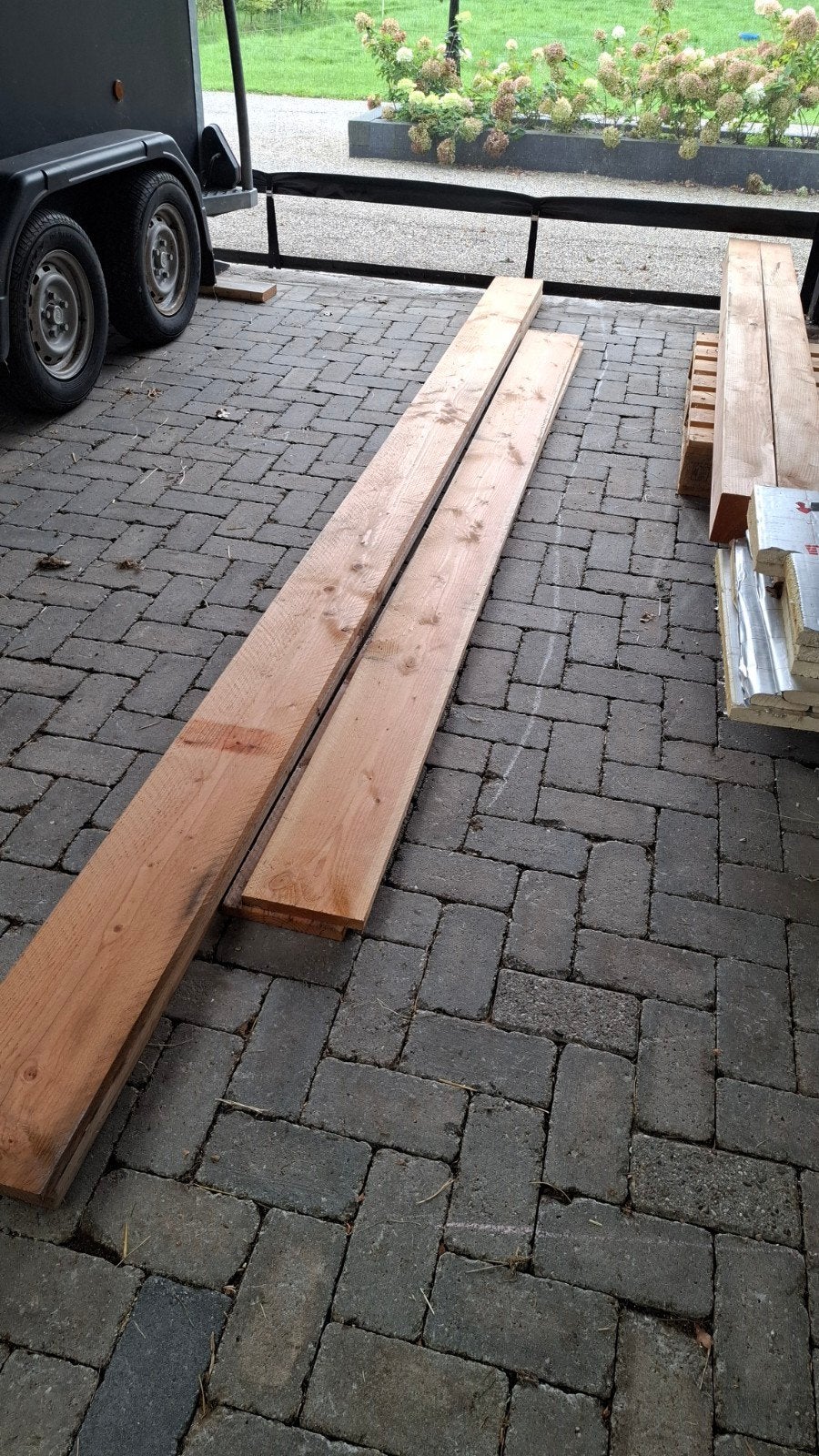 Houten douglas balken en planken, Doe-het-zelf en Verbouw, Ophalen, Minder dan 25 mm, Nieuw, Plank