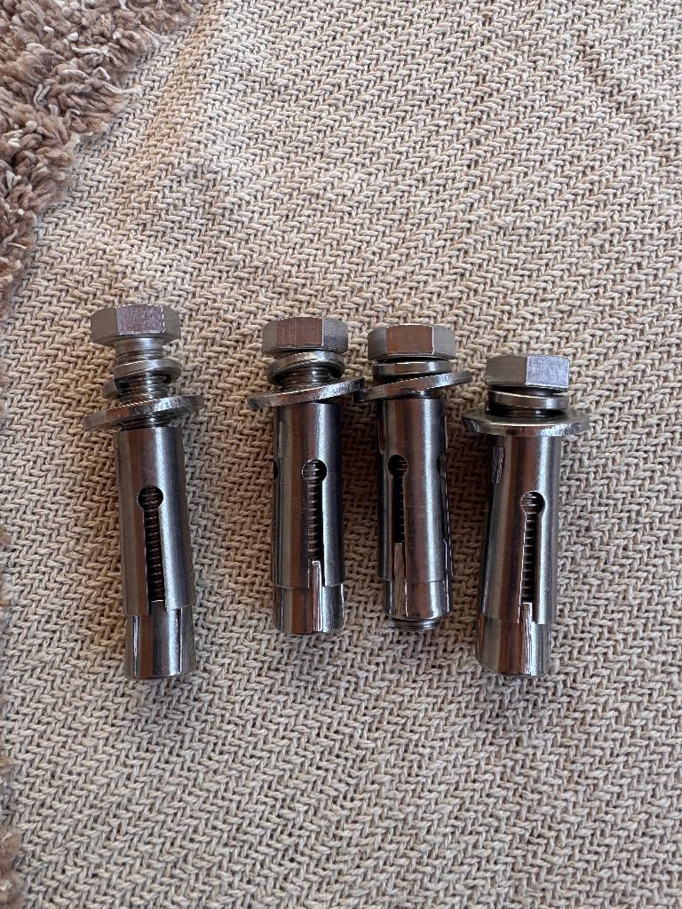 RVS Hulsankers M12x60 A2-70 Keilbouten Spreidanker Nieuw, 50 tot 100 mm, Nieuw, Ophalen of Verzenden, Rvs