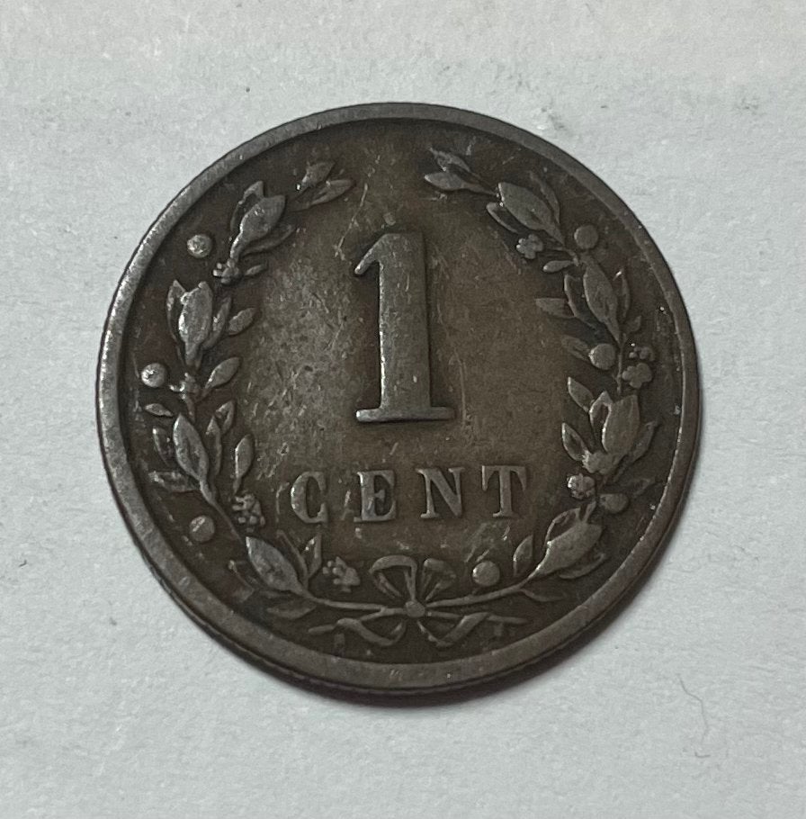 1 cent Nederland 1900, Postzegels en Munten, Munten | Nederland, Ophalen of Verzenden, Koningin Wilhelmina