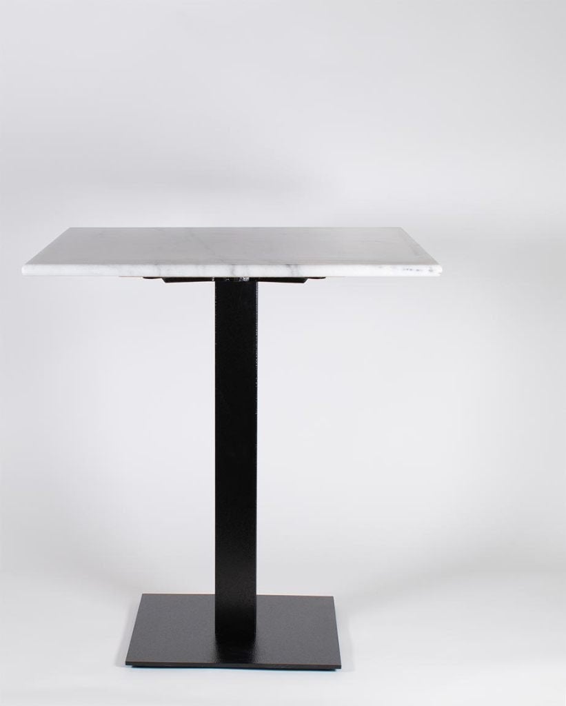 Marmeren eettafel vierkant 70 x 70 cm met metalen onderstel, Ophalen of Verzenden, Nieuw
