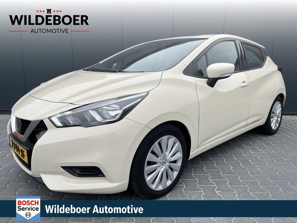 Nissan Micra 1.0 IG-T 100 PK Acenta + AIRCO + CRUISE + BLUET, Auto's, Nissan, Voorwielaandrijving, Wit, Origineel Nederlands, 3 cilinders