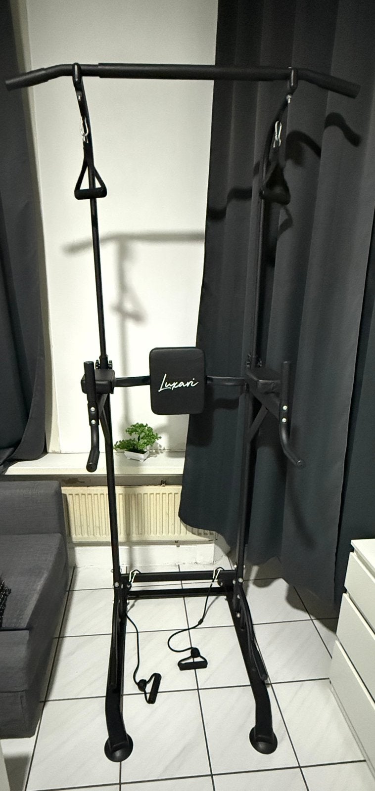 Luxari Power Tower – Pull Up & Dip Station, Ophalen, Gebruikt, Krachtstation