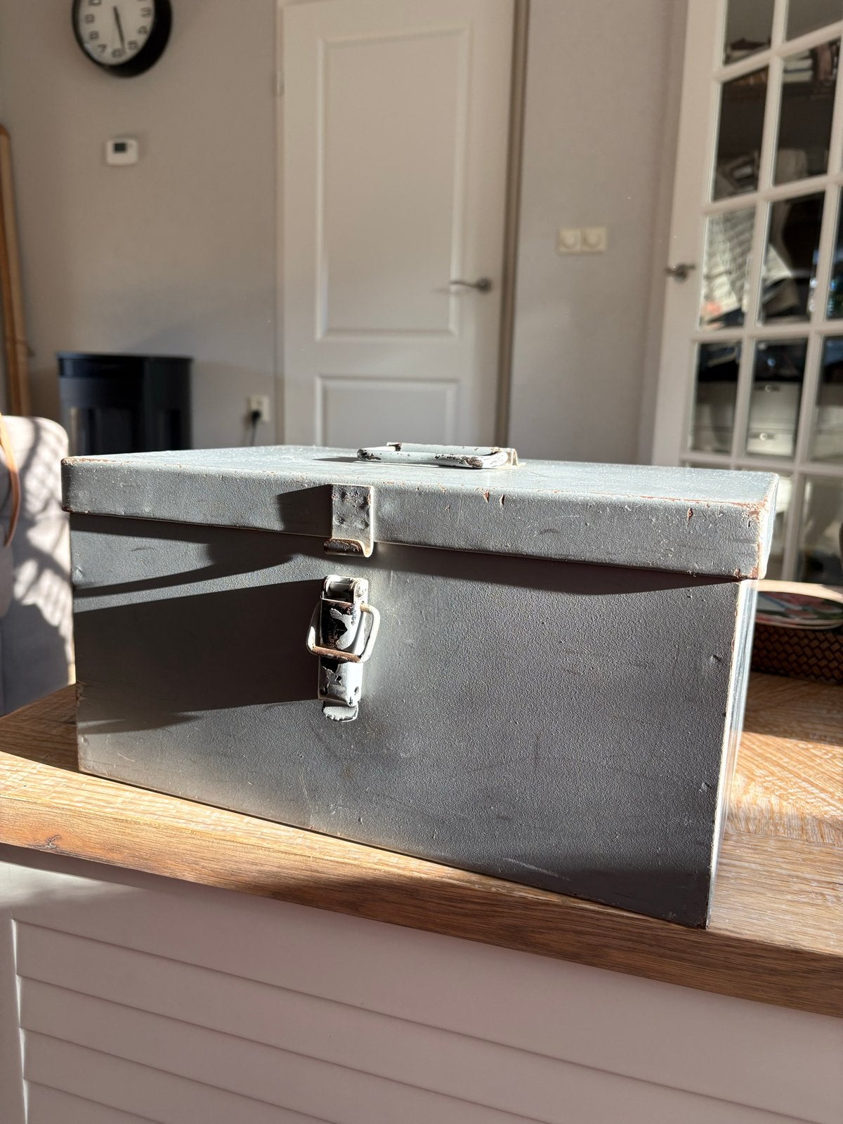 Vintage metalen kist - 36x24x18 cm, Ophalen