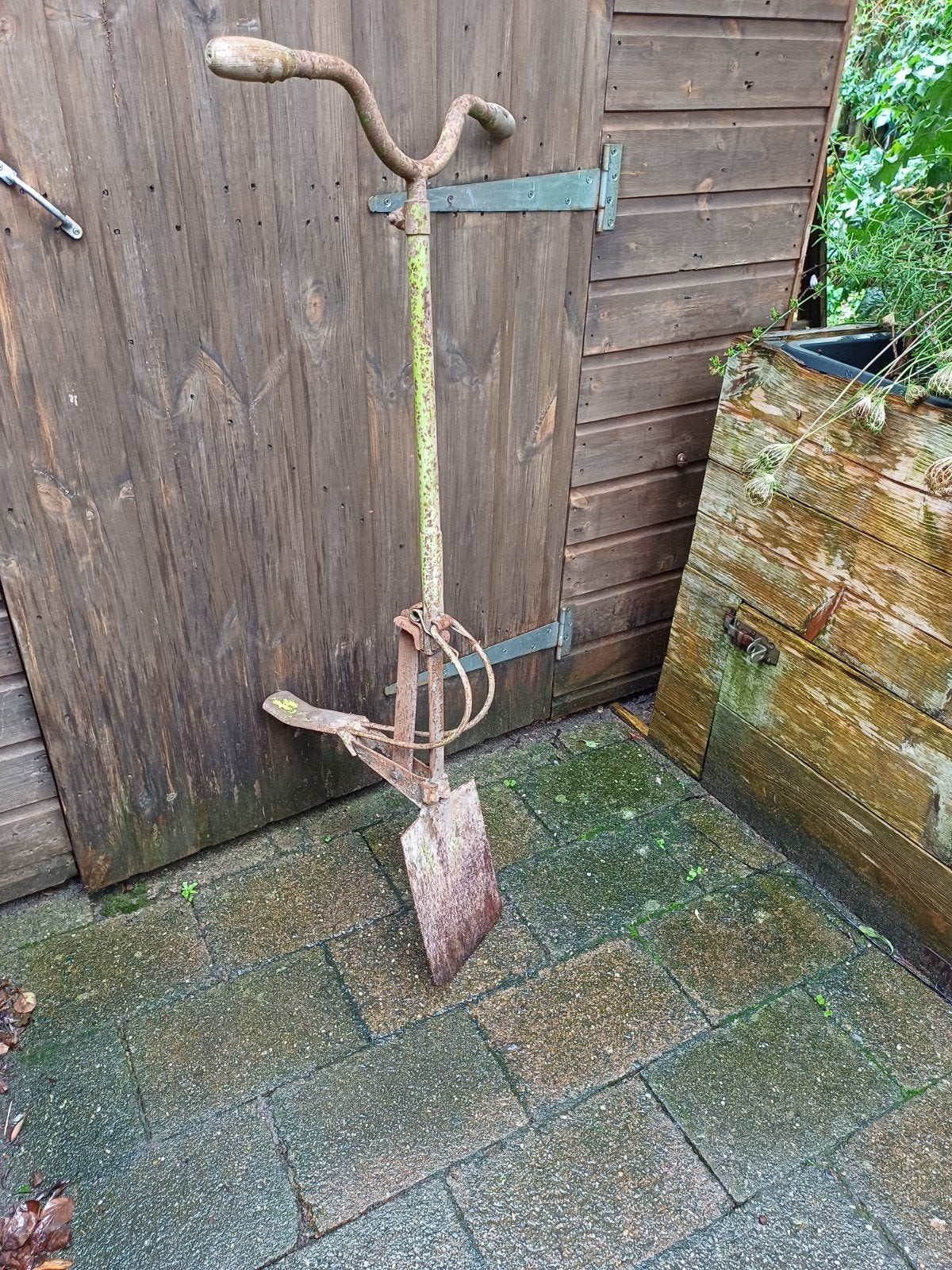 Vintage Wolf terras auto spade/schep, Ophalen, Gebruikt