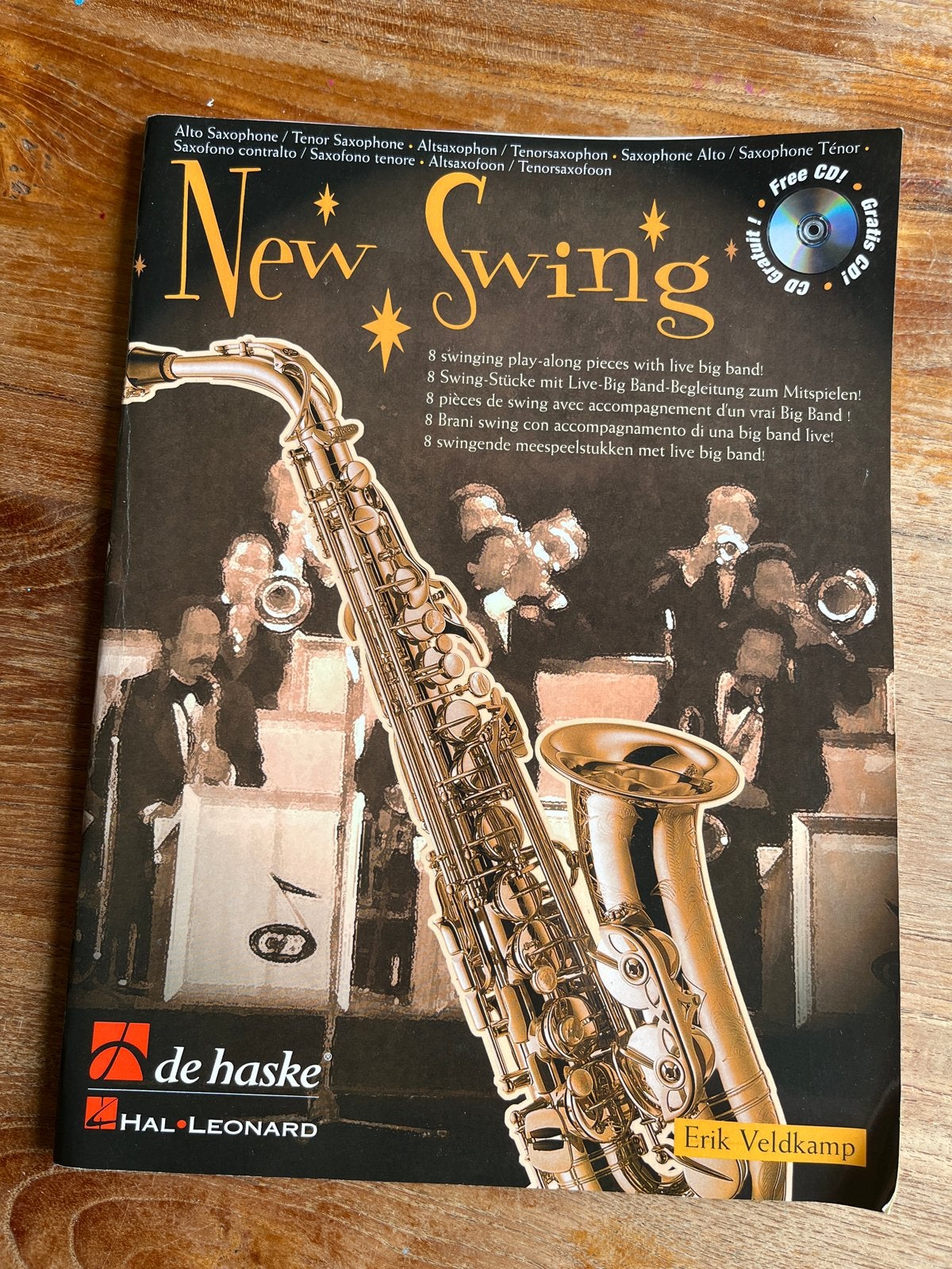 New Swing Muziekboek met CD voor Saxofoon - Erik Veldkamp, Muziek en Instrumenten, Bladmuziek, Gebruikt, Ophalen of Verzenden