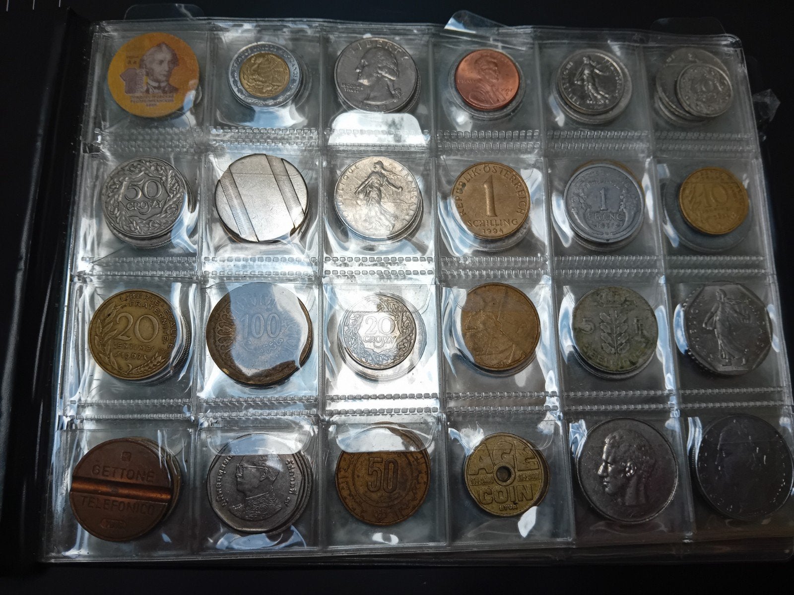 Muntverzamelboek met diverse munten, Ophalen of Verzenden