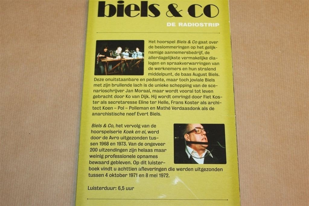 Biels & Co — AVRO Hoorspel 1971 op 6 CDs met Ko van Dijk, Ophalen of Verzenden