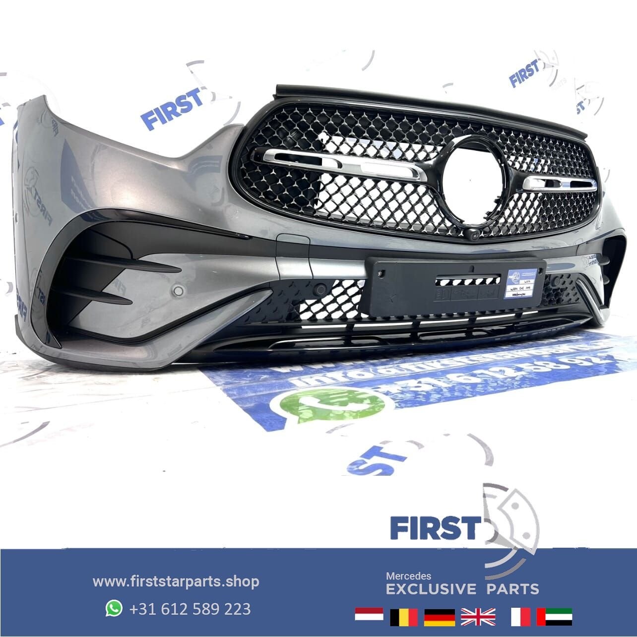 W254 GLC AMG VOORBUMPER GRIJS A2548853101 BUMPER COMPLEET +, Gebruikt, -, Voor, Ophalen of Verzenden