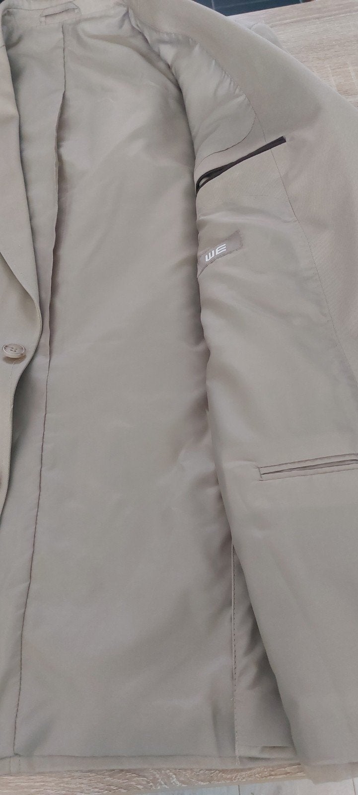 Nette beige blazer/jasje van WE, maat 50, Kleding | Heren, Kostuums en Colberts, WE, Maat 48/50 (M), Beige, Ophalen of Verzenden