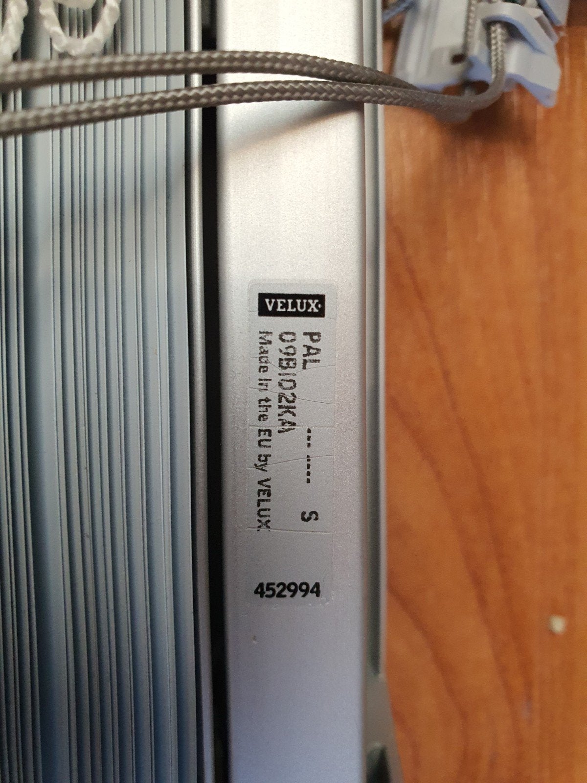 Velux jaloezieën wit met aluminium frame voor GGL4 raam, Ophalen of Verzenden, Zo goed als nieuw