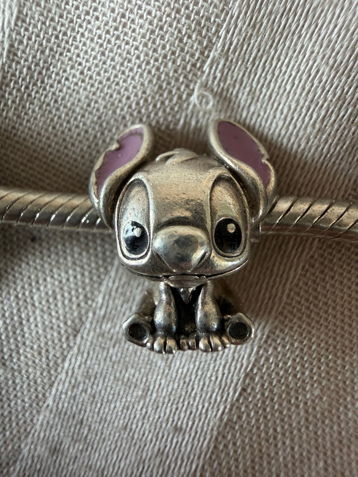 PandoraXdisney stitch bedsl, Gebruikt, Pandora, Ophalen of Verzenden, 1 bedel