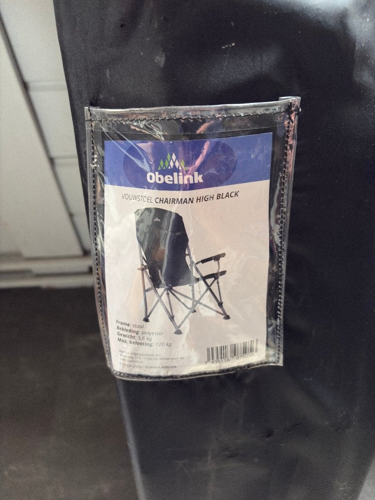 campingstoel(Obelink), stoeltje, campingtafel, Ophalen, Zo goed als nieuw, Campingtafel
