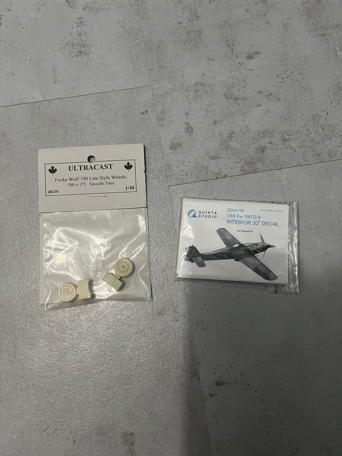 Focke Wulf 190 Late Style Wheels & 3D Decal Set 1/48, Overige merken, 1:72 tot 1:144, Nieuw, Ophalen of Verzenden