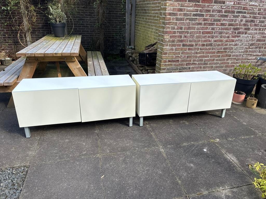 Twee dressoirkastjes wit, Ophalen, Overige materialen, Gebruikt, 50 tot 100 cm