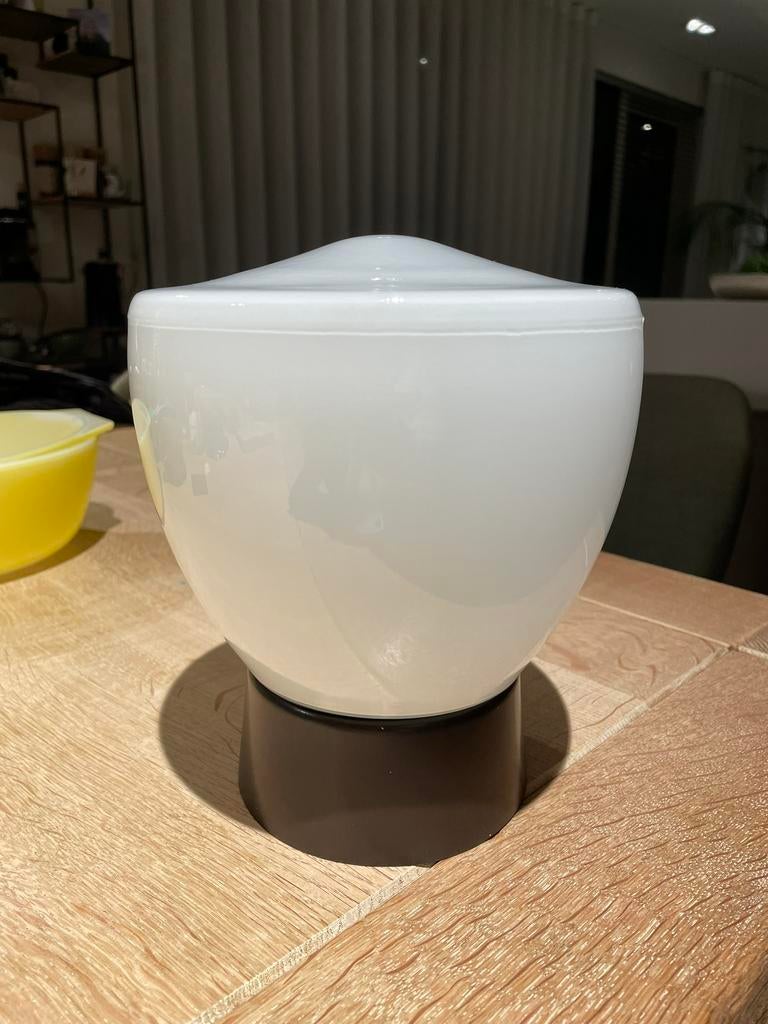 Vintage Bauhaus plafondlamp, plafonnière jaren 30, Ophalen of Verzenden, Zo goed als nieuw, Minder dan 50 cm