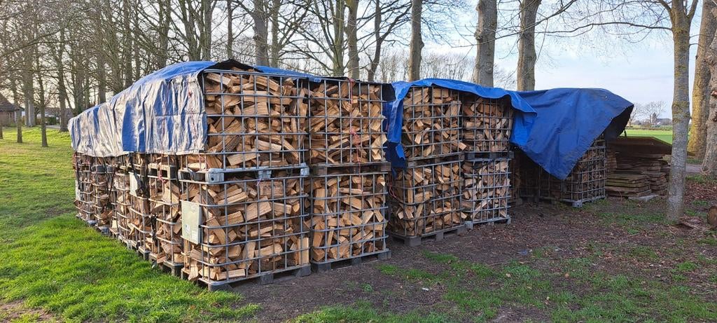 Haardhout/ brandhout  vers en droog., 6 m³ of meer, Ophalen of Verzenden, Blokken