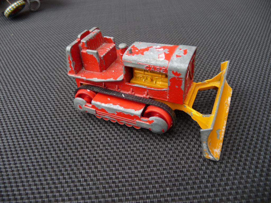 Matchbox Case tractor. Oud model shovel., Antiek en Kunst, Antiek | Speelgoed, Ophalen of Verzenden