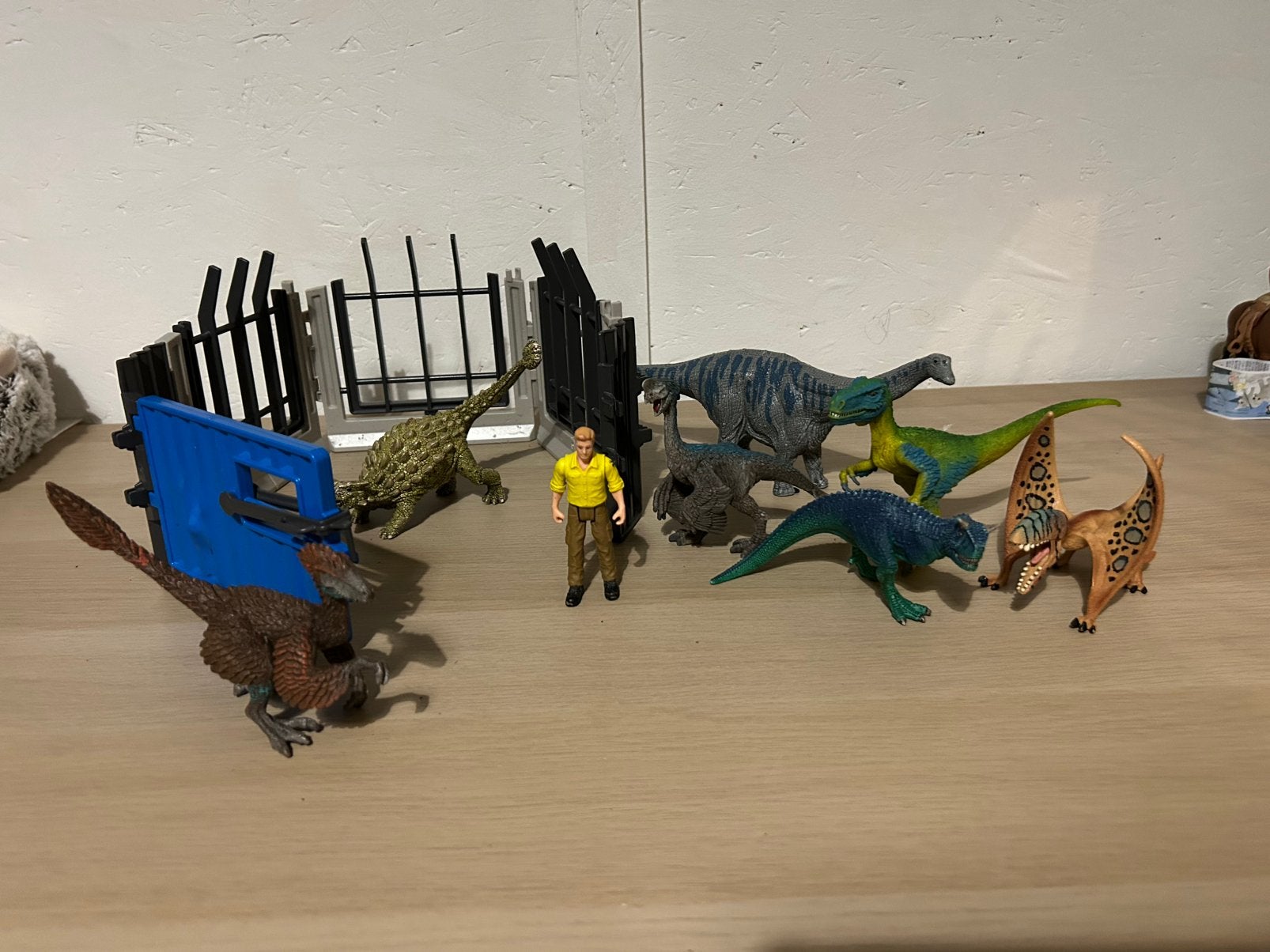 Schleich dinosauriërs set, Verzamelen, Dierenverzamelingen, Ophalen of Verzenden, Zo goed als nieuw, Paard, Beeldje of Figuurtje