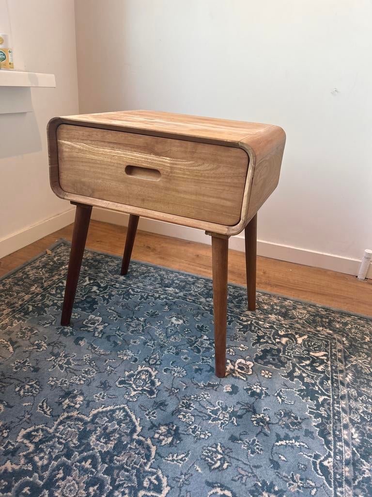 Nachtkastje Kwantum Japandi, Ophalen, Gebruikt, 55 tot 70 cm, 45 tot 65 cm