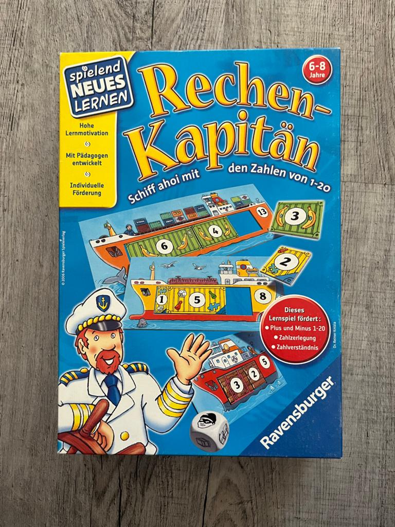 Ravensburger Rechen-Kapitän - Leerzaam rekenspel (6-8 jaar), Hobby en Vrije tijd, Drie of vier spelers, Ophalen of Verzenden, Gebruikt