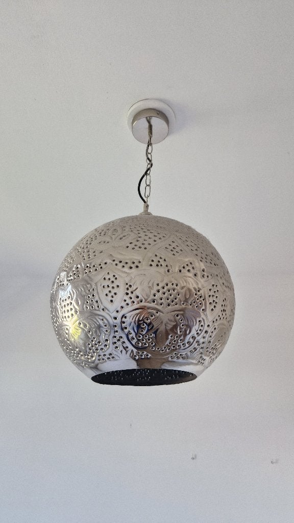 FILIGRAIN - Plafondlamp, Ophalen, Zilver, Gebruikt, Vintage