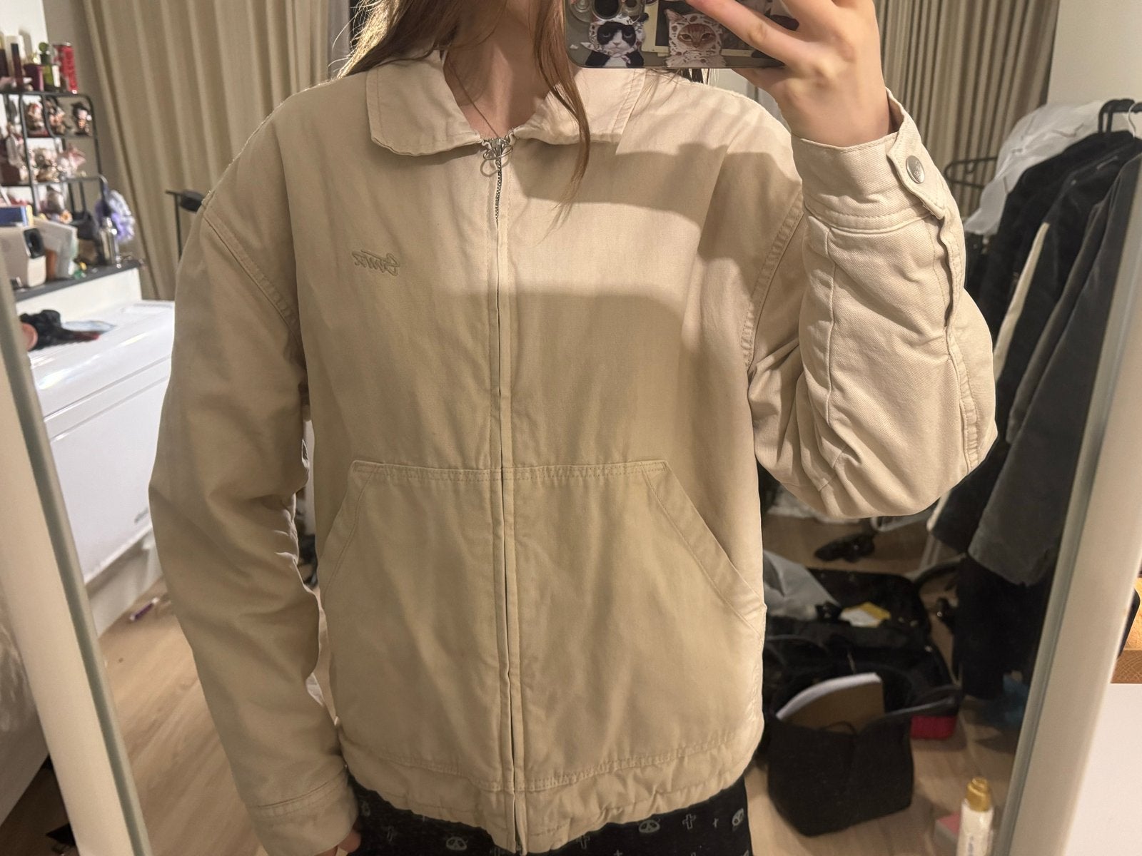 Pull&Bear beige jas, maat M, Ophalen of Verzenden, Zo goed als nieuw, Maat 38/40 (M), Beige