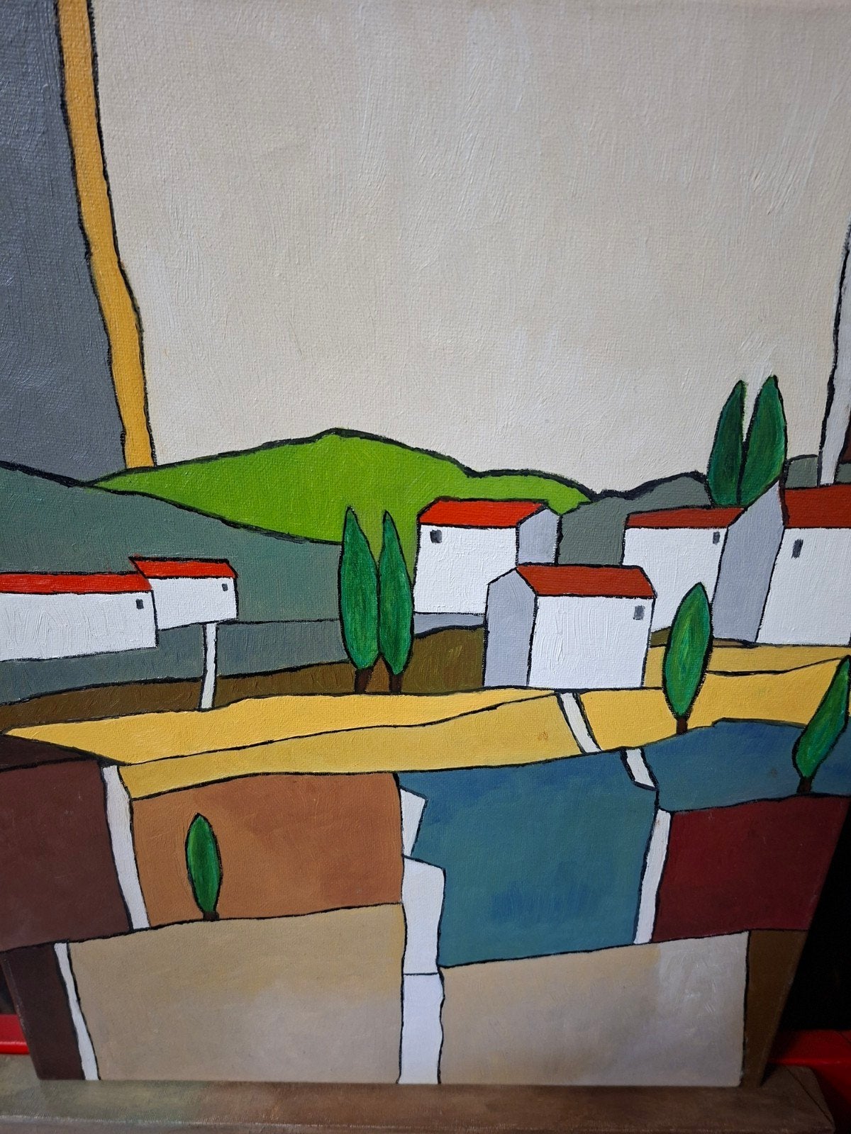 dorpsgezicht 40x50, Ophalen of Verzenden