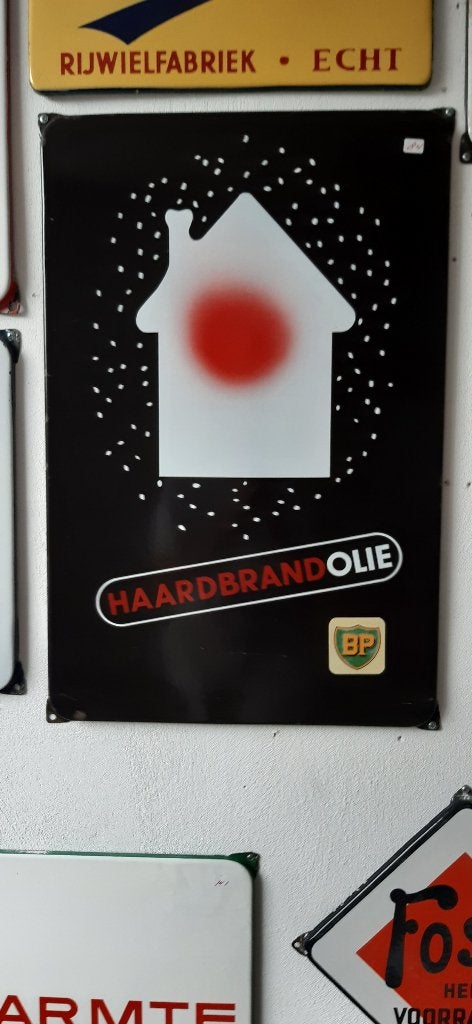 EMAILLE RECLAMEBORD, Ophalen of Verzenden, Gebruikt, Reclamebord