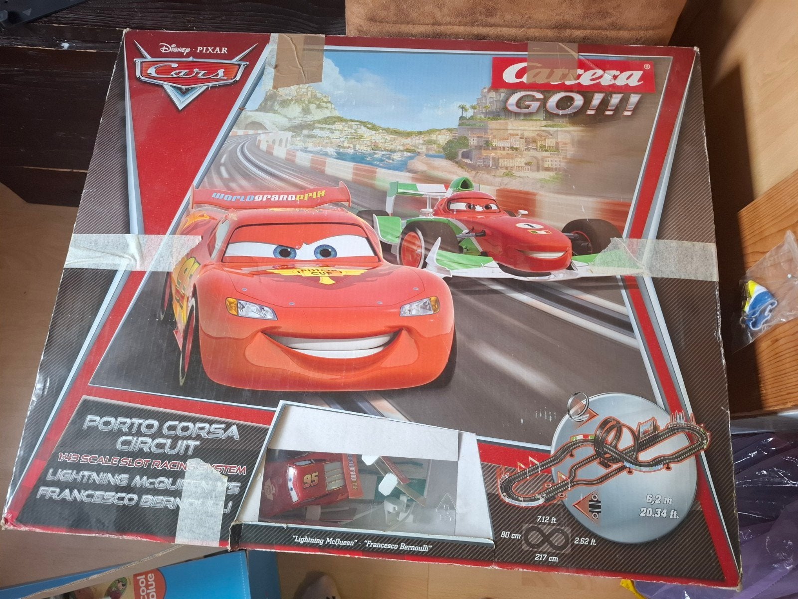 Carrera GO!!! Disney Pixar Cars Porto Corsa Circuit, Ophalen, Carrera, Elektrisch, Racebaan