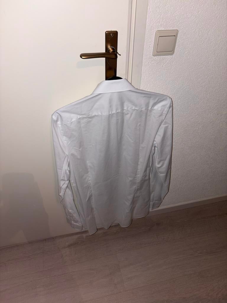 Olymp Wit Overhemd - Super Slim Fit - Gala/Feest, Ophalen of Verzenden, Zo goed als nieuw, Wit, Overige halswijdtes