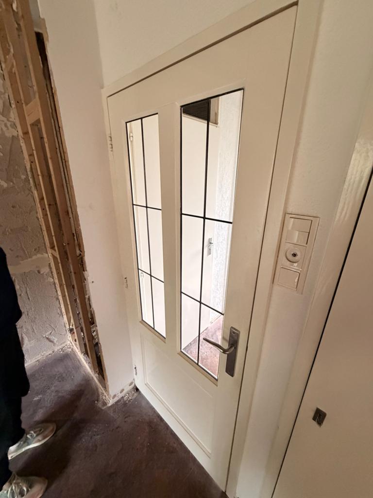 Glas in lood stompe deur uit 1985, Ophalen, Zo goed als nieuw, 75 m² of meer, Laminaat