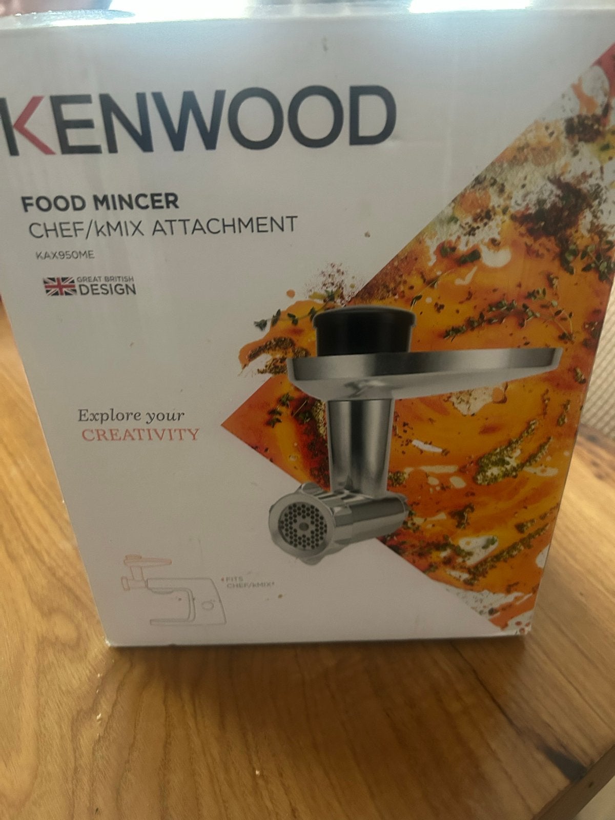 Kenwood KAX950ME Vleesmolen Opzetstuk - Zo goed als nieuw, Overige typen, Zilver, Ophalen of Verzenden, Zo goed als nieuw