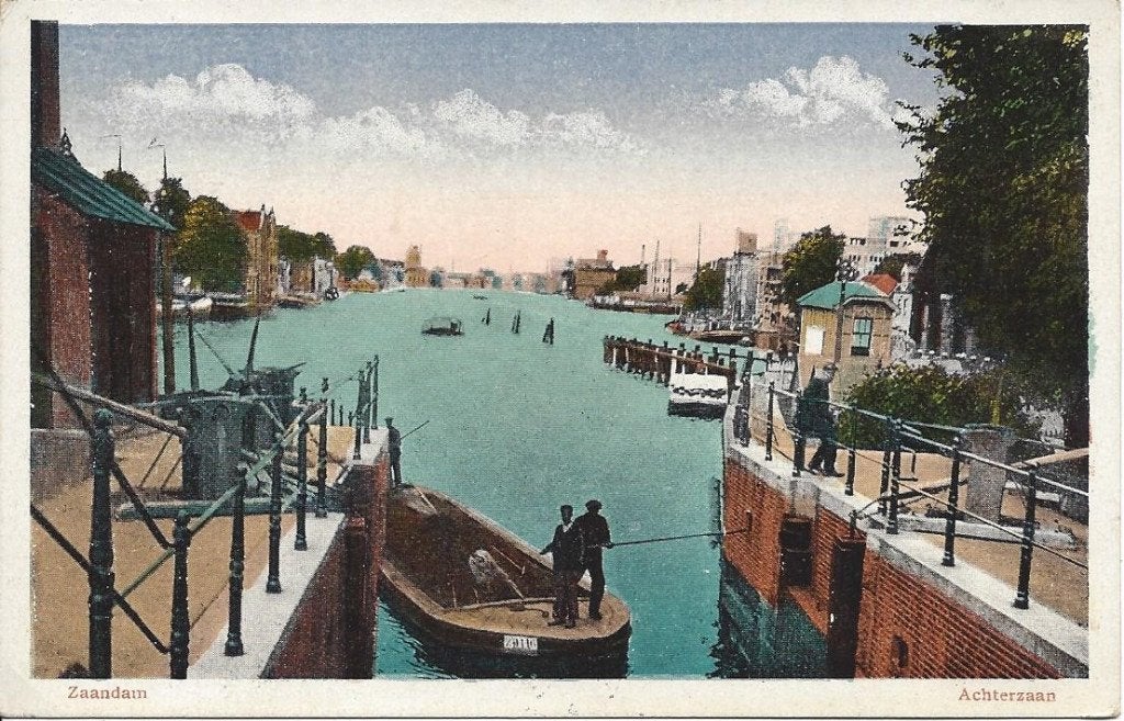 Zaandam (N.H.) Achterzaan, gelopen 1926, Ophalen of Verzenden, 1920 tot 1940, Gelopen, Noord-Holland