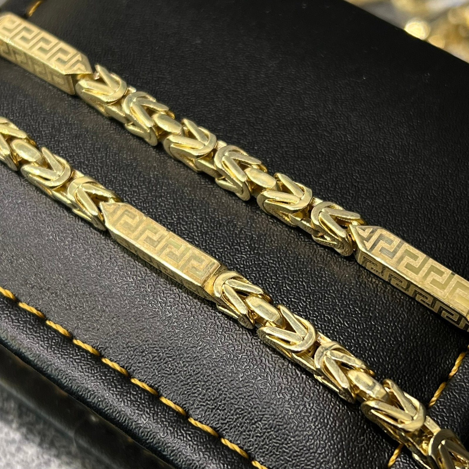14k gouden koningsketting ketting versace schakel, Ophalen of Verzenden, Nieuw, Goud