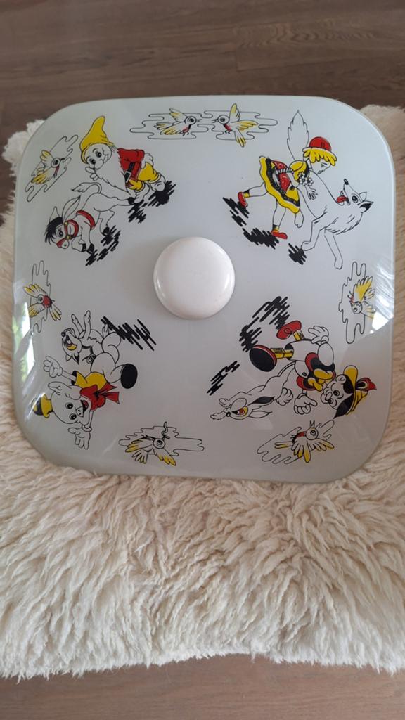 Vintage Plafondlamp met Disney Figuren, Ophalen, Gebruikt