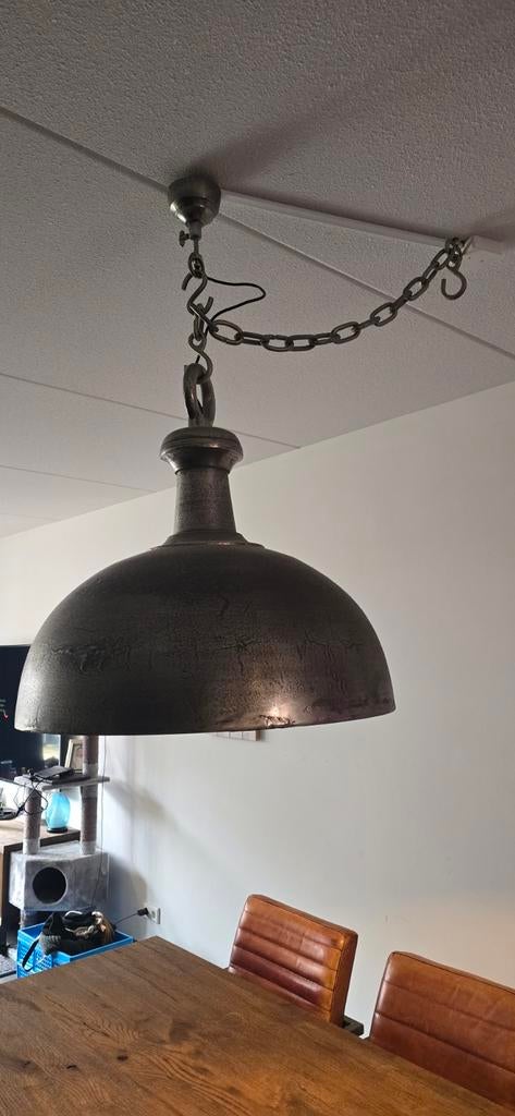 Robuuste industriële hanglamp - Metaal, Huis en Inrichting, Lampen | Hanglampen, Ophalen