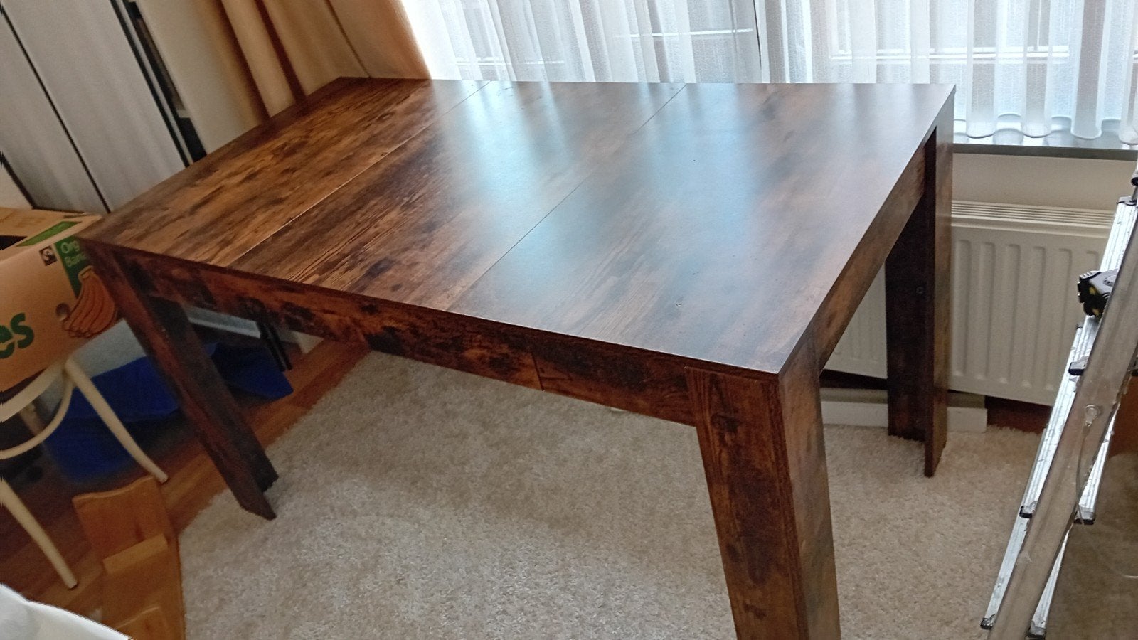 gratis op te halen, kleur gerookt eiken, Huis en Inrichting, Tafels | Eettafels, Ophalen, Strak modern, Gebruikt, 100 tot 150 cm