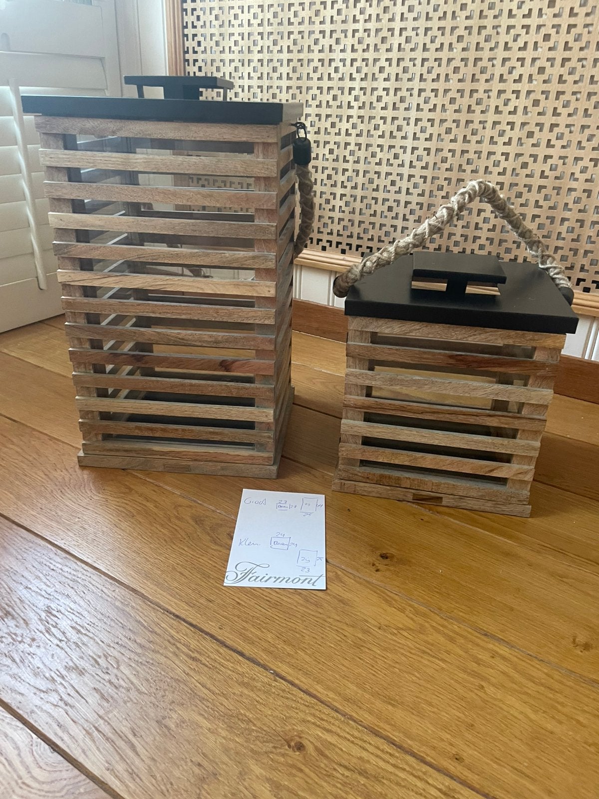 Riviera Maison windlichten 2 stuks kan ook per stuk, Ophalen, Zo goed als nieuw, Was