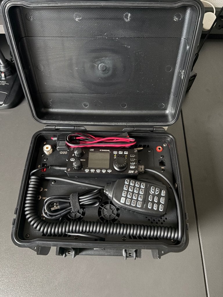 Xiegu G90 HF Transceiver + DE19 + Custom Portable Koffer, Ophalen of Verzenden, Zo goed als nieuw, Zender en Ontvanger