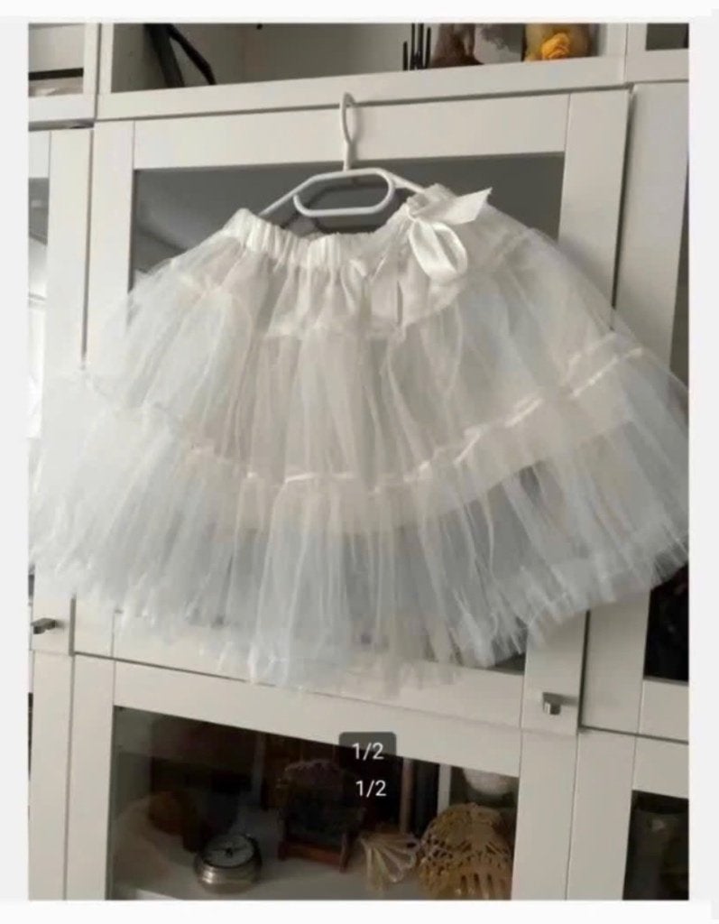 Witte Tule petticoat Rok - drie laags - 40 cm, Overige typen, Ophalen of Verzenden, Zo goed als nieuw, X